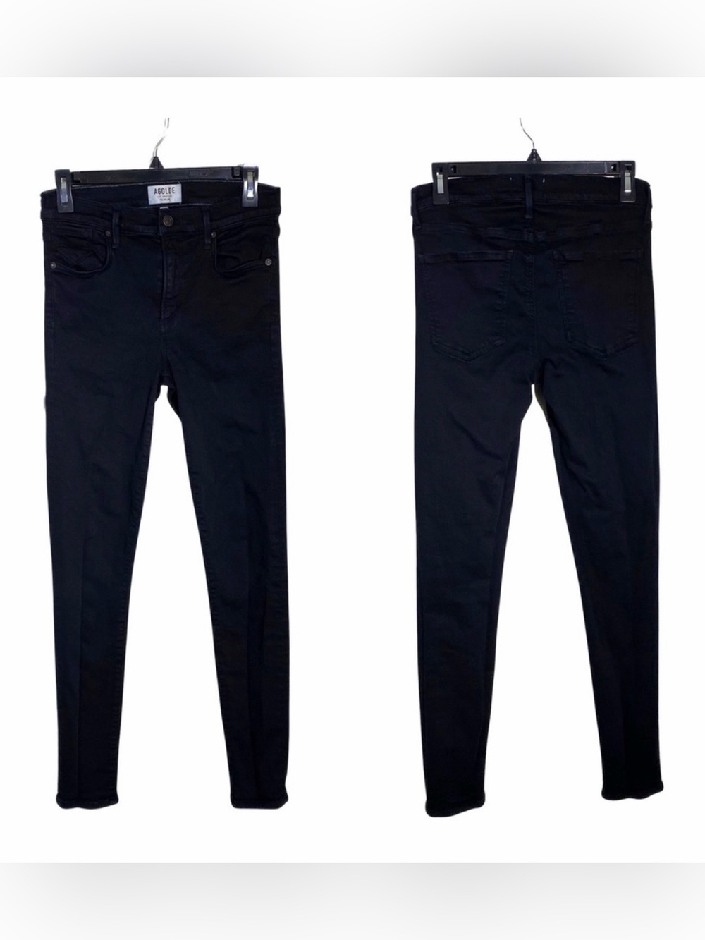 Agolde High-Rise Skinny Jeans in Black